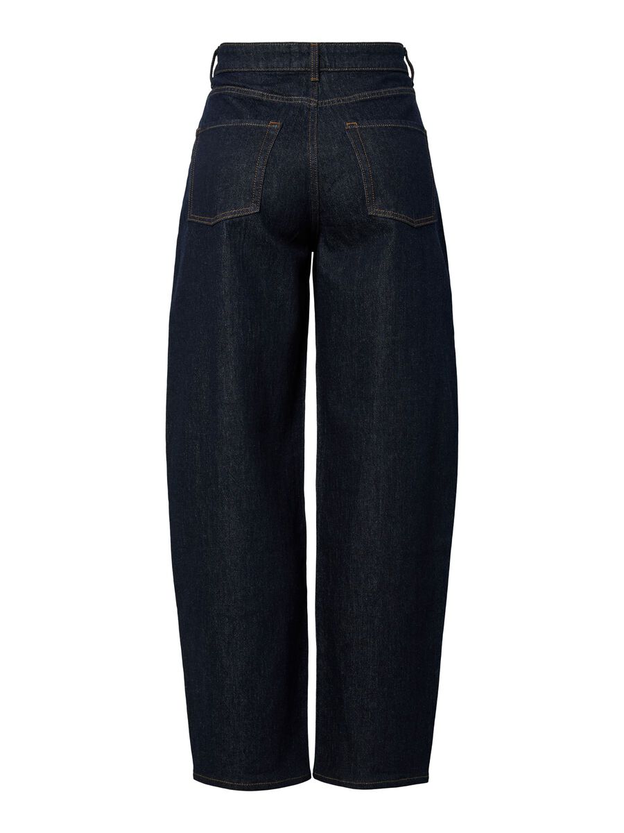 GRACE BARREL JEANS DARK BLUE RINSE