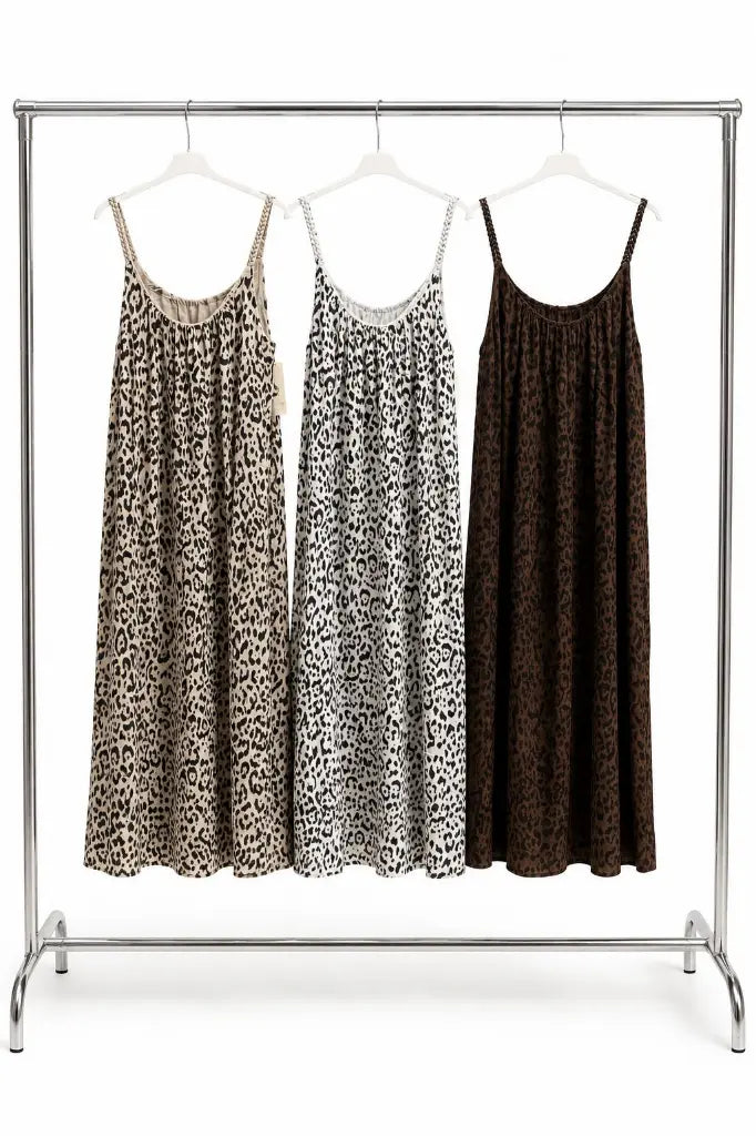 RAYA DRESS LEOPARD BROWN