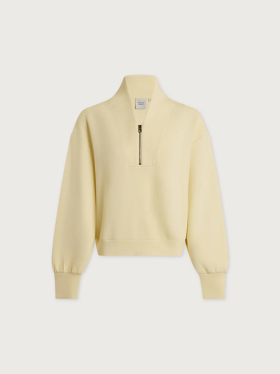 DAVIDSON DOUBLESOFT 1/2 ZIP ANISE FLOWER