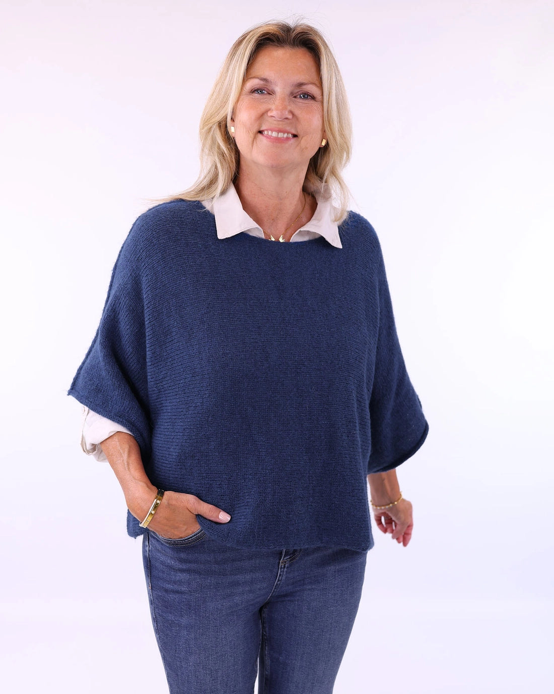 ALPACA TUNIC JUMPER BLUEBERRY