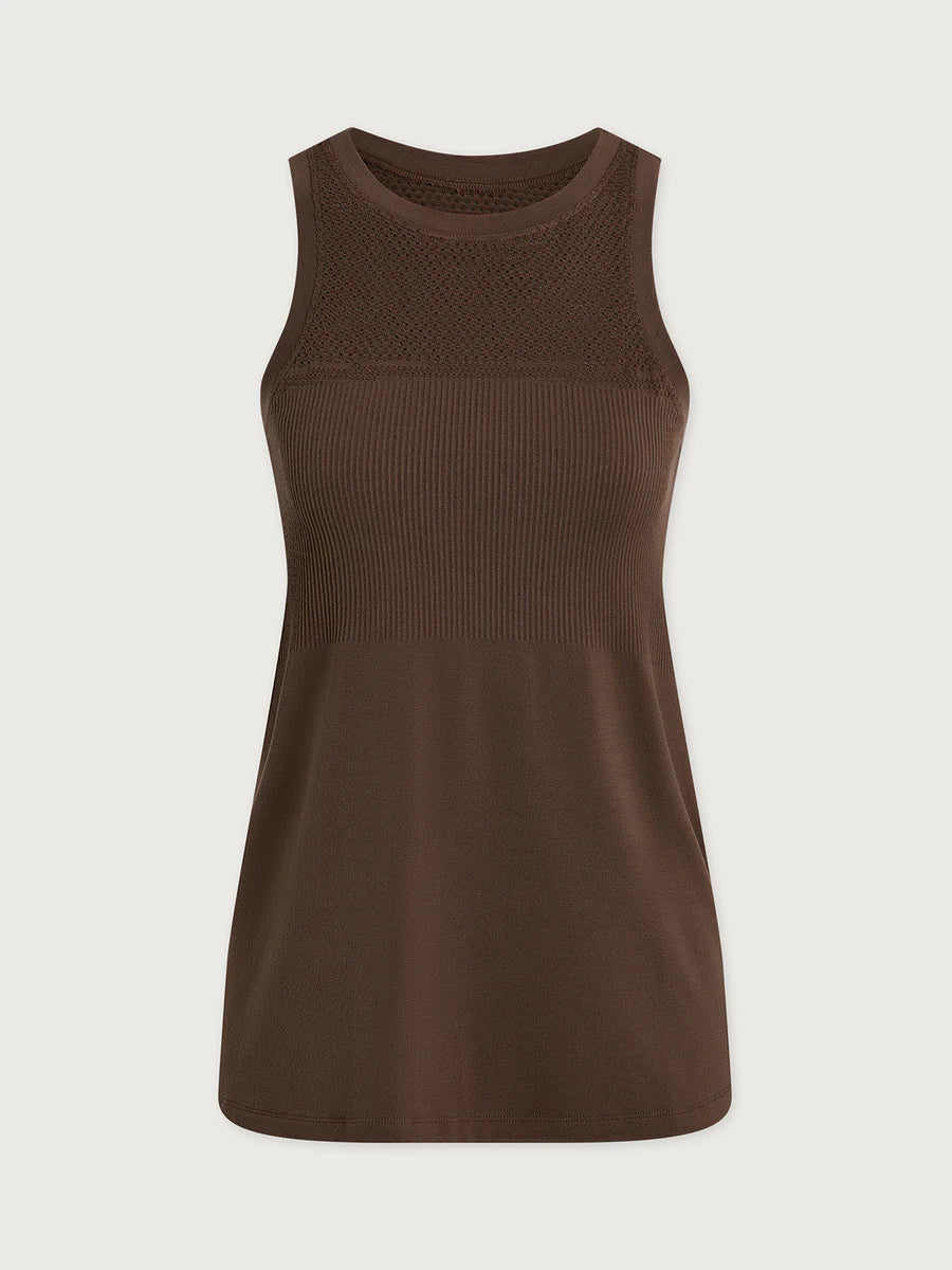 DAYNA RUNNING TANK COFFEE QUARTZ