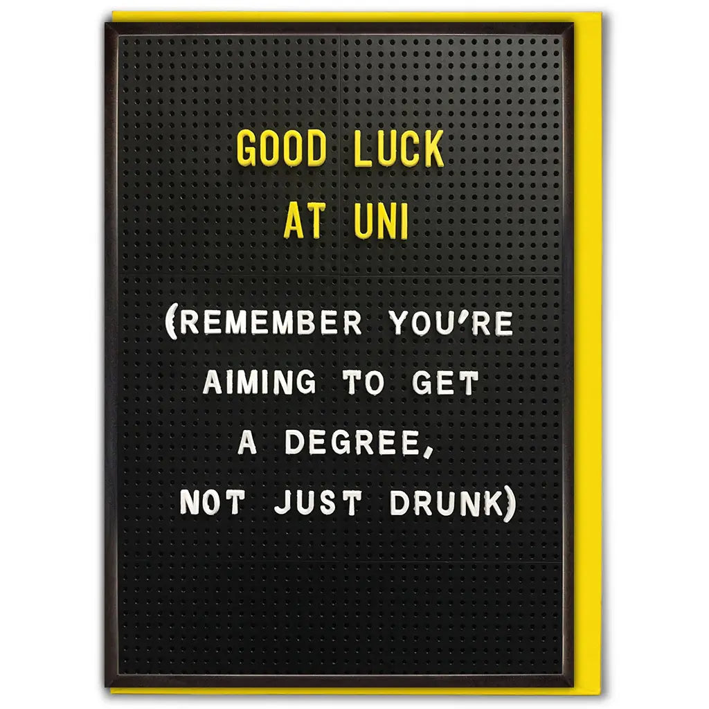 GOOD LUCK AT UNI CARD