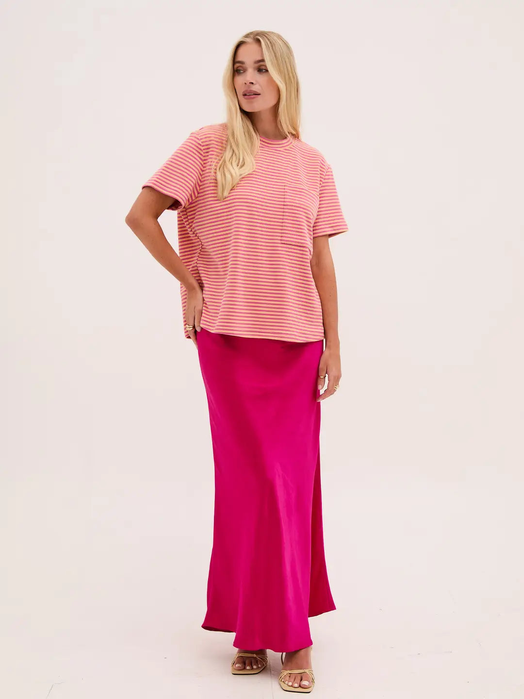 ANGEL SATIN SKIRT FUCHSIA