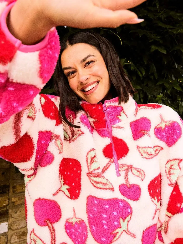 CHERRY AND STRAWBERRY FLEECE