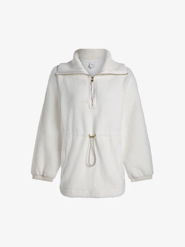 PARNEL 1/2 ZIP FLEECE EGRET