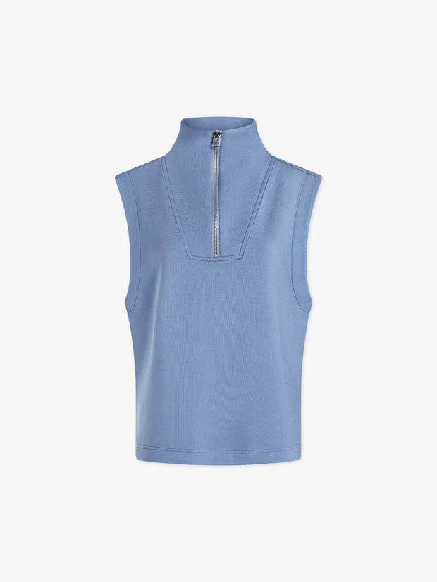 MAGNOLIA DOUBLESOFT 1/2 ZIP TANK CORONET BLUE