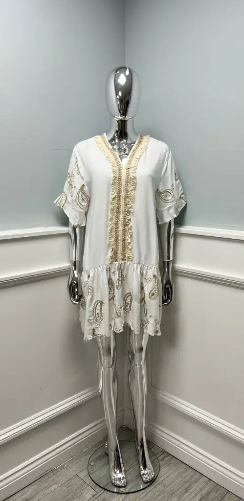 MIMA BOHO DRESS WHITE