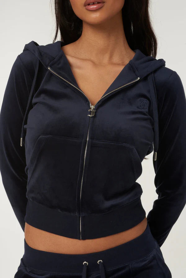 VELOUR ROBERTSON HOODIE NIGHT SKY BLUE