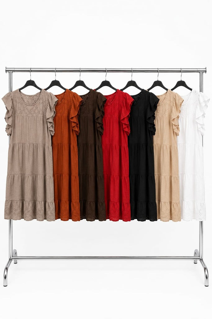 ERIN BRODRIE DRESS WHITE