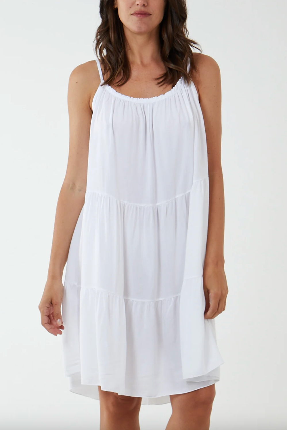 CAMI STRAP DRESS WHITE