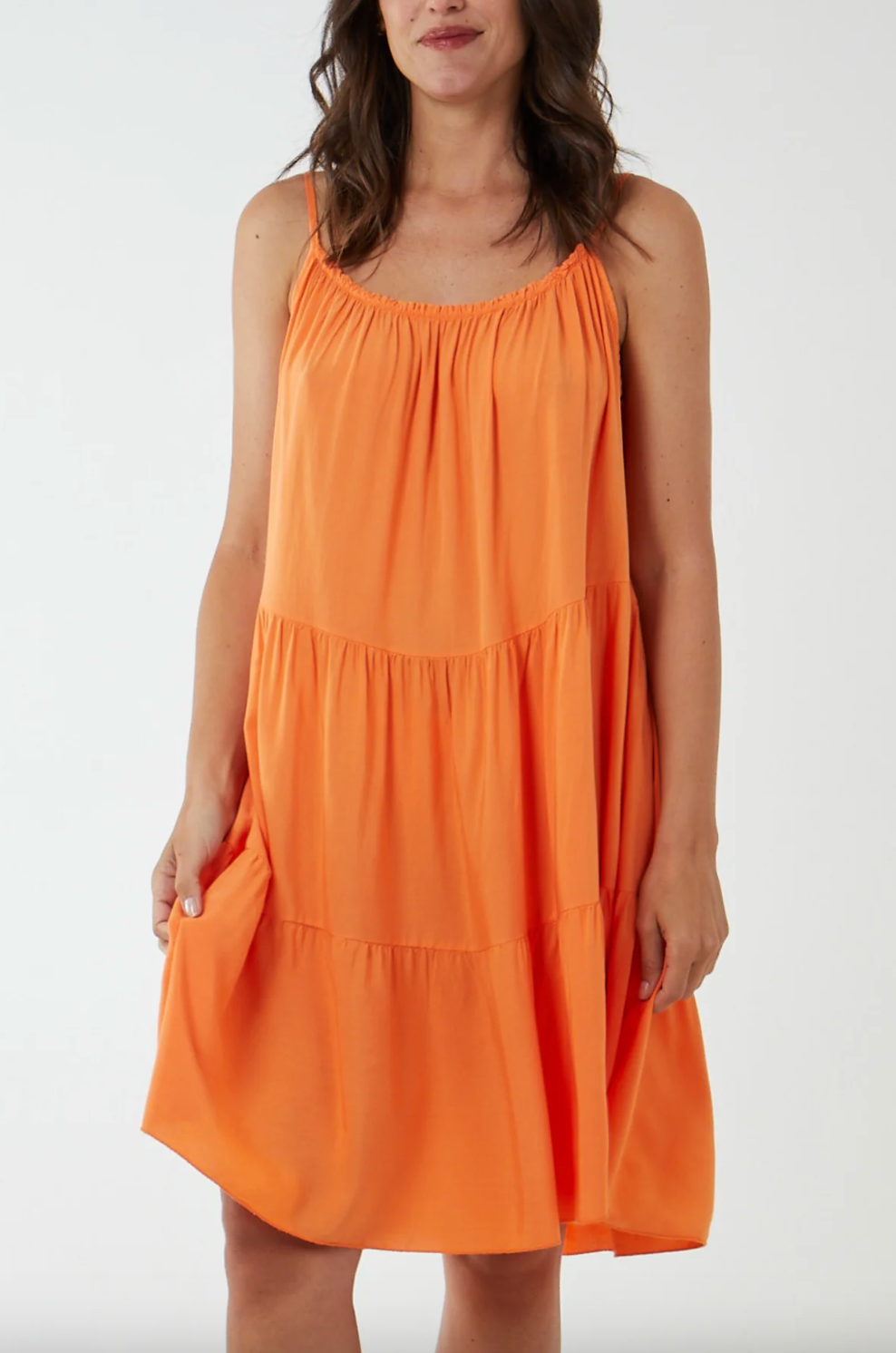 CAMI STRAP DRESS ORANGE