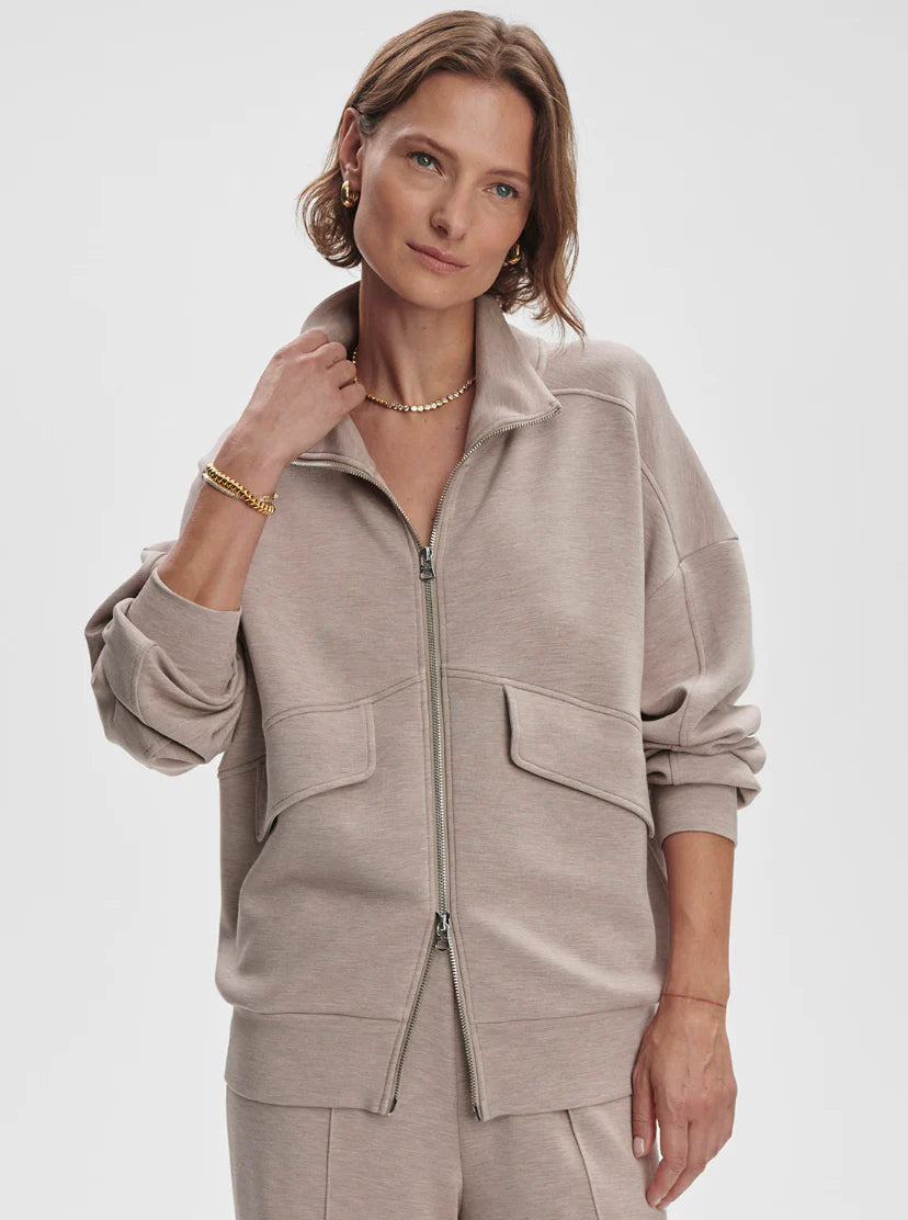 GARCIA ZIP THROUGH TAUPE MARL