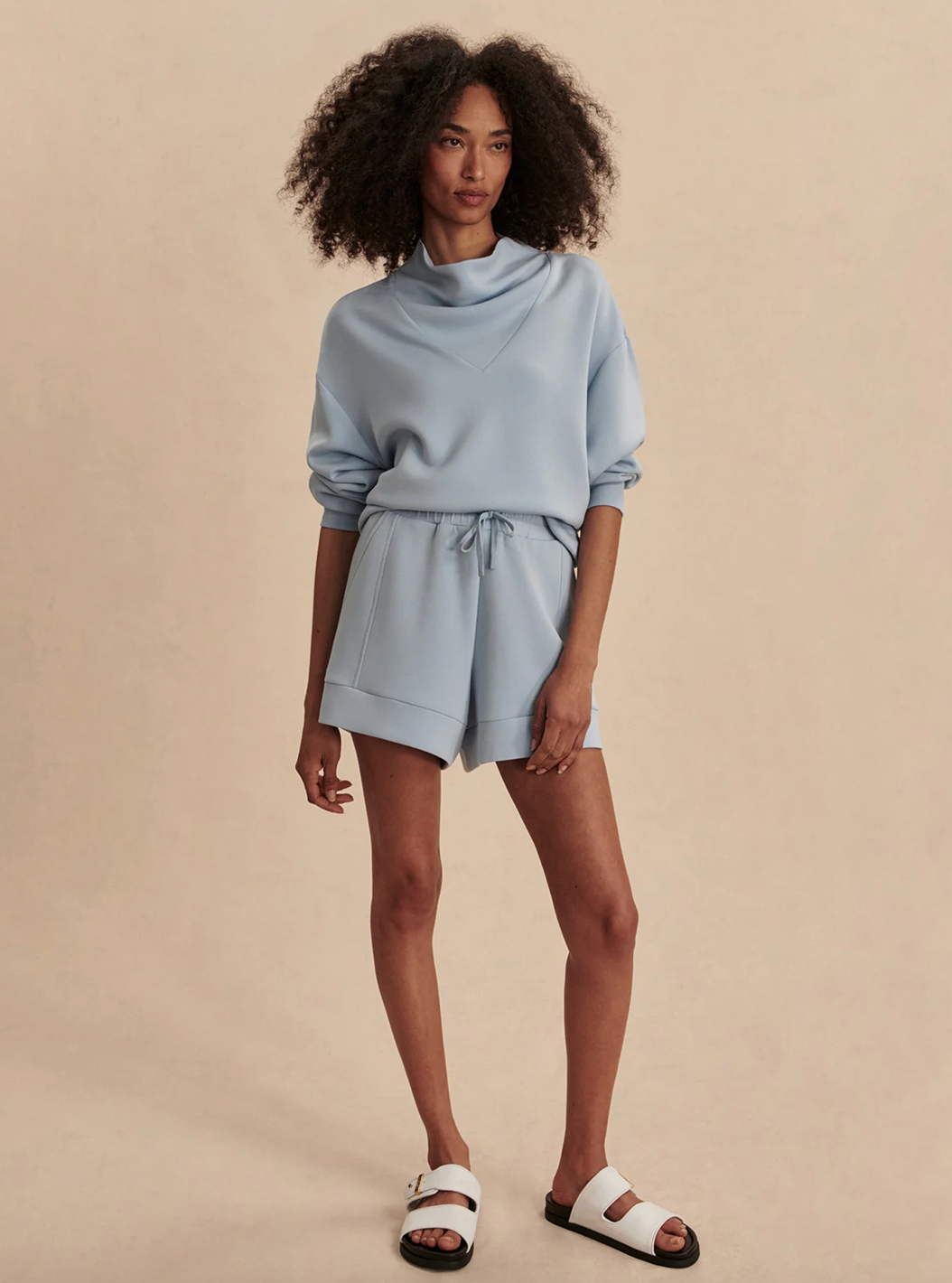 ATRIUM DOUBLESOFT HIGH RISE SHORT 4.5" CASHMERE BLUE (CABL)