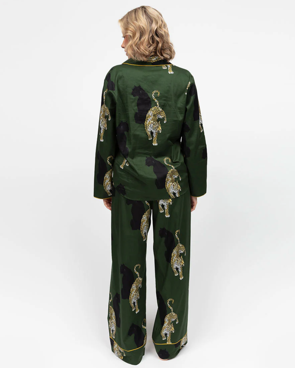 OLIVE LEOPARD JAMMIES