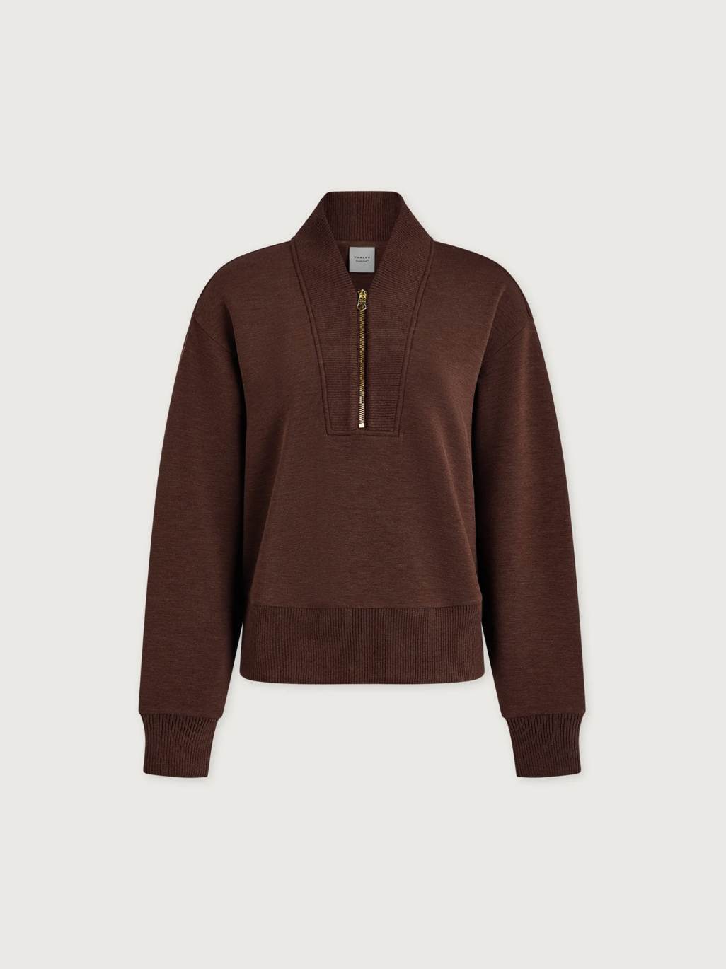 SALLY 1/2 ZIP COFFEE BEAN MARL
