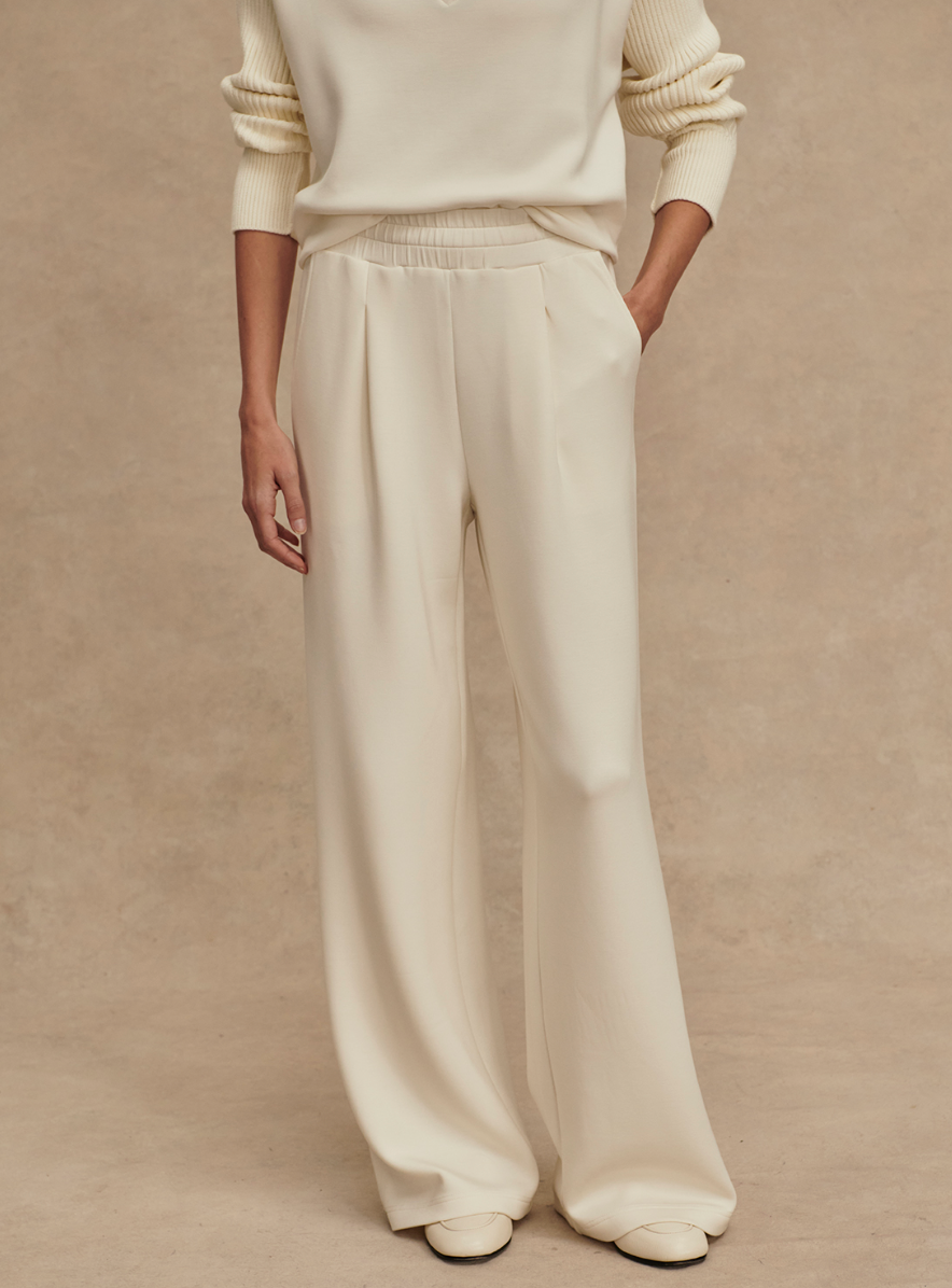 THE EXTRA WIDE LEG PANT 29.5" EGRET