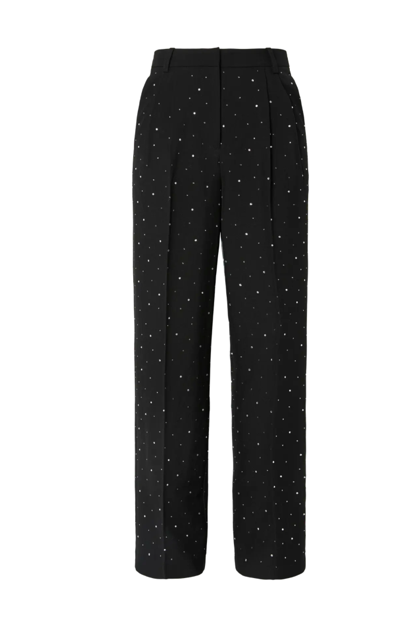MICHELLE RHINESTONE TROUSER BLACK SPARKLE