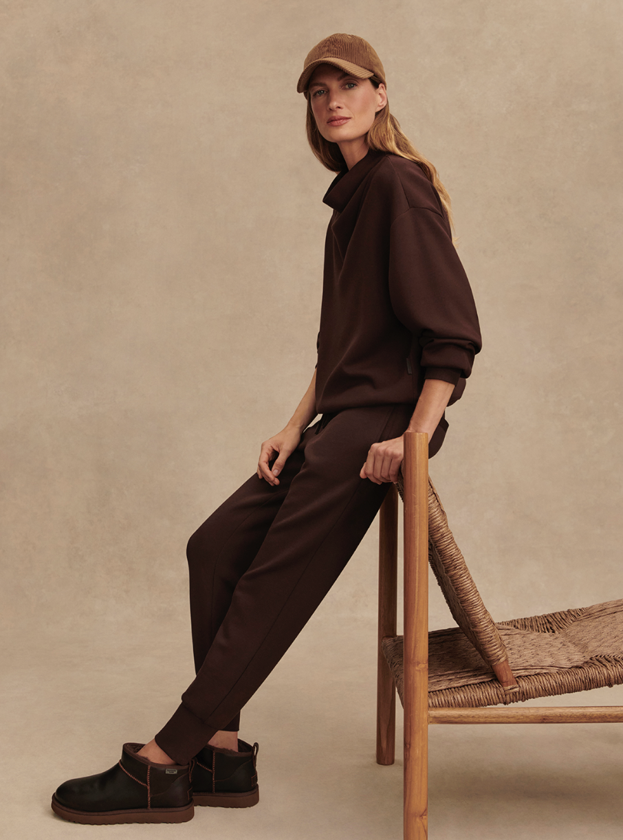 BETSY DOUBLESOFT SWEATER COFFEE BEAN