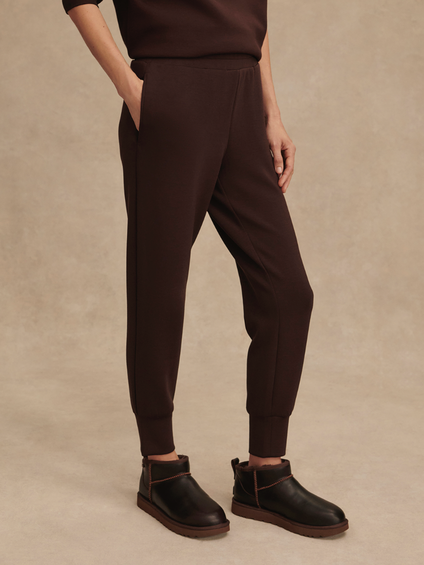 SLIM CUFF PANT DOUBLESOFT COFFEE BEAN 25"