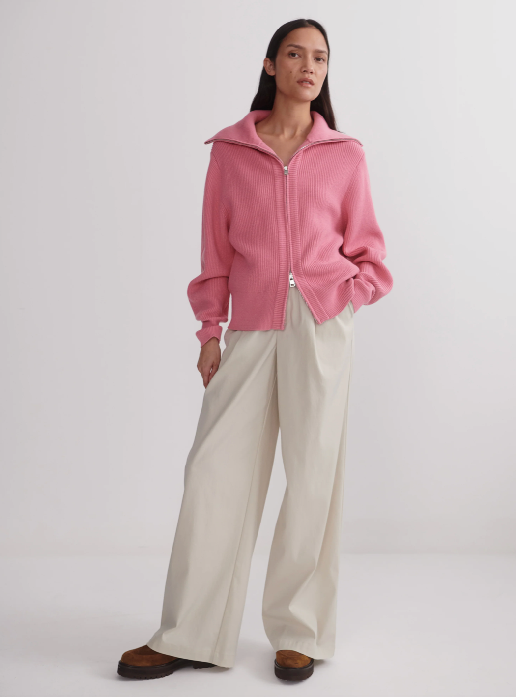 ENRICO KNIT JACKET SEA PINK