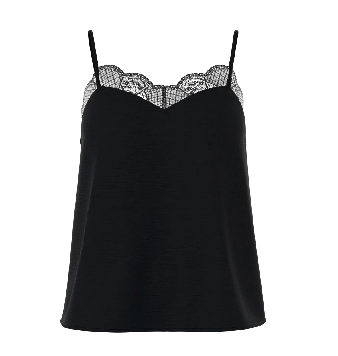 TIFFANY STRAP LACE CAMI BLACK