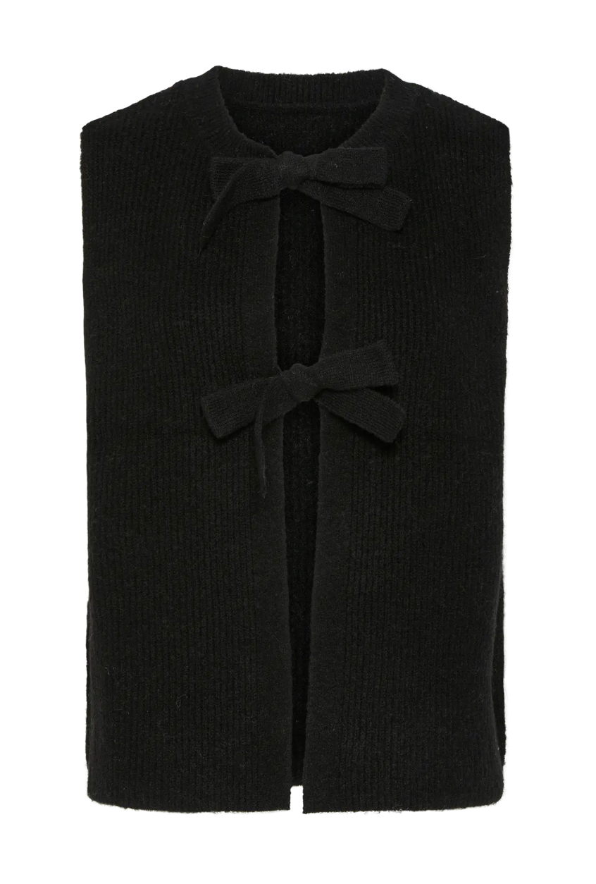 SILLY TIE VEST KNIT REVERSIBLE BLACK