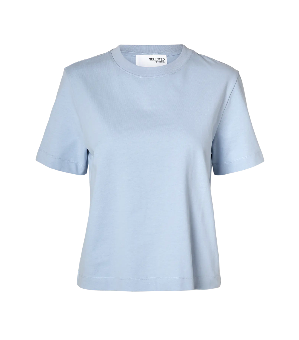BOXY SHORT SLEEVE TEE CASHMERE BLUE