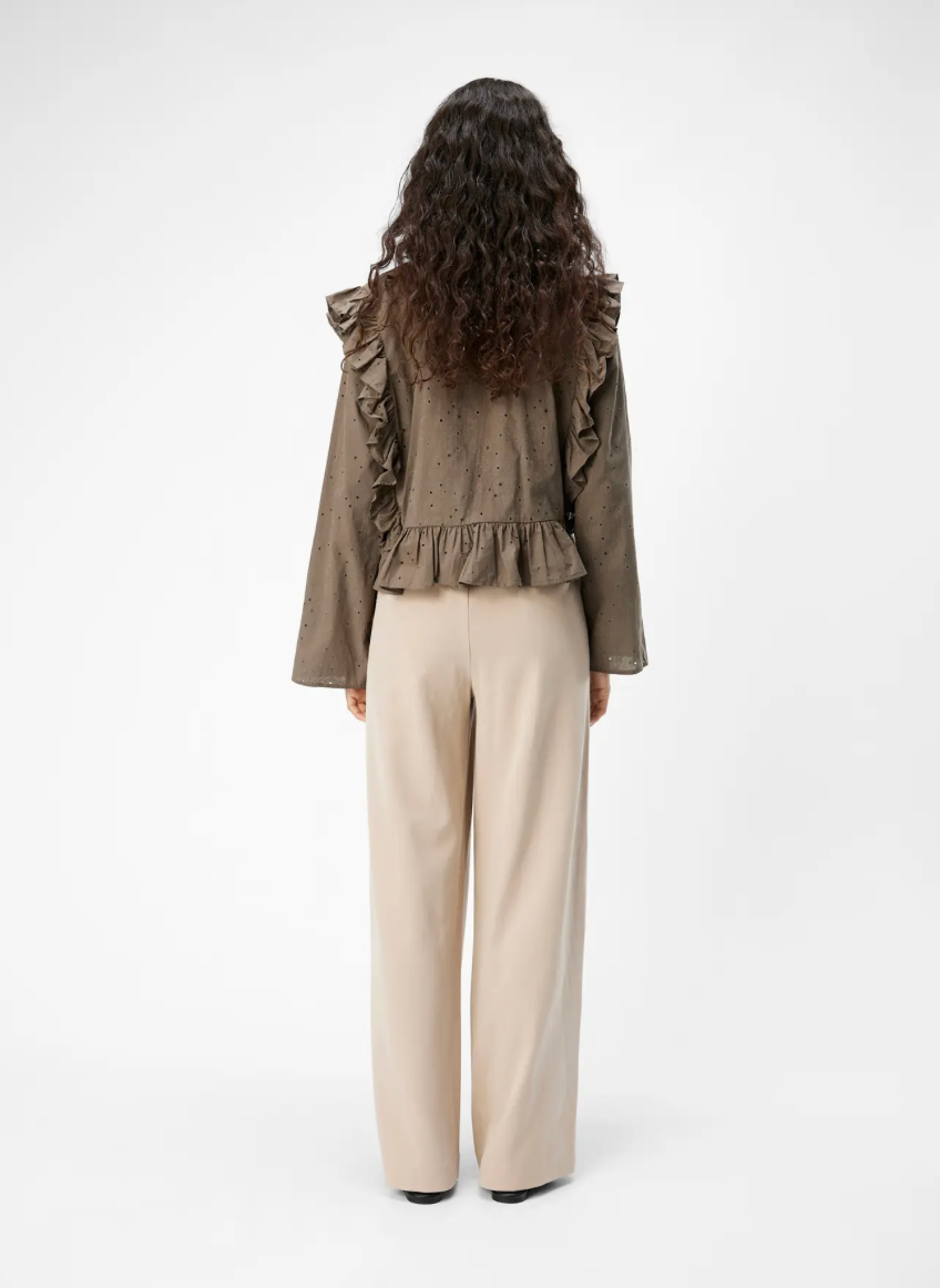 LISA WIDE LEG PANT HUMUS SOLID COL