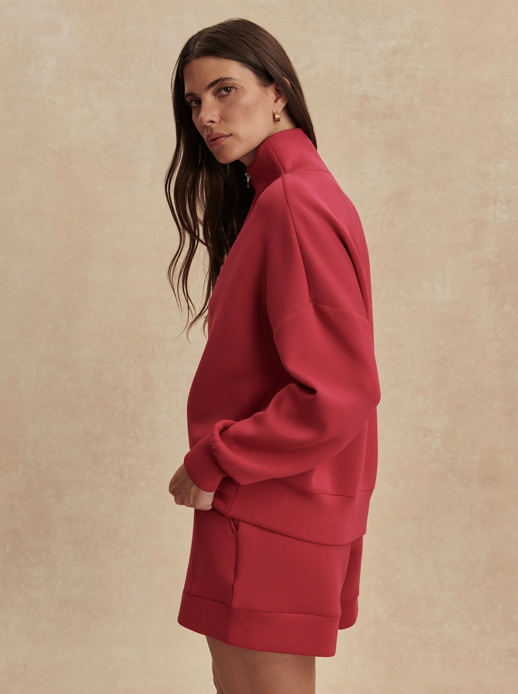 HAWLEY 1/2 ZIP RICH RASPBERRY