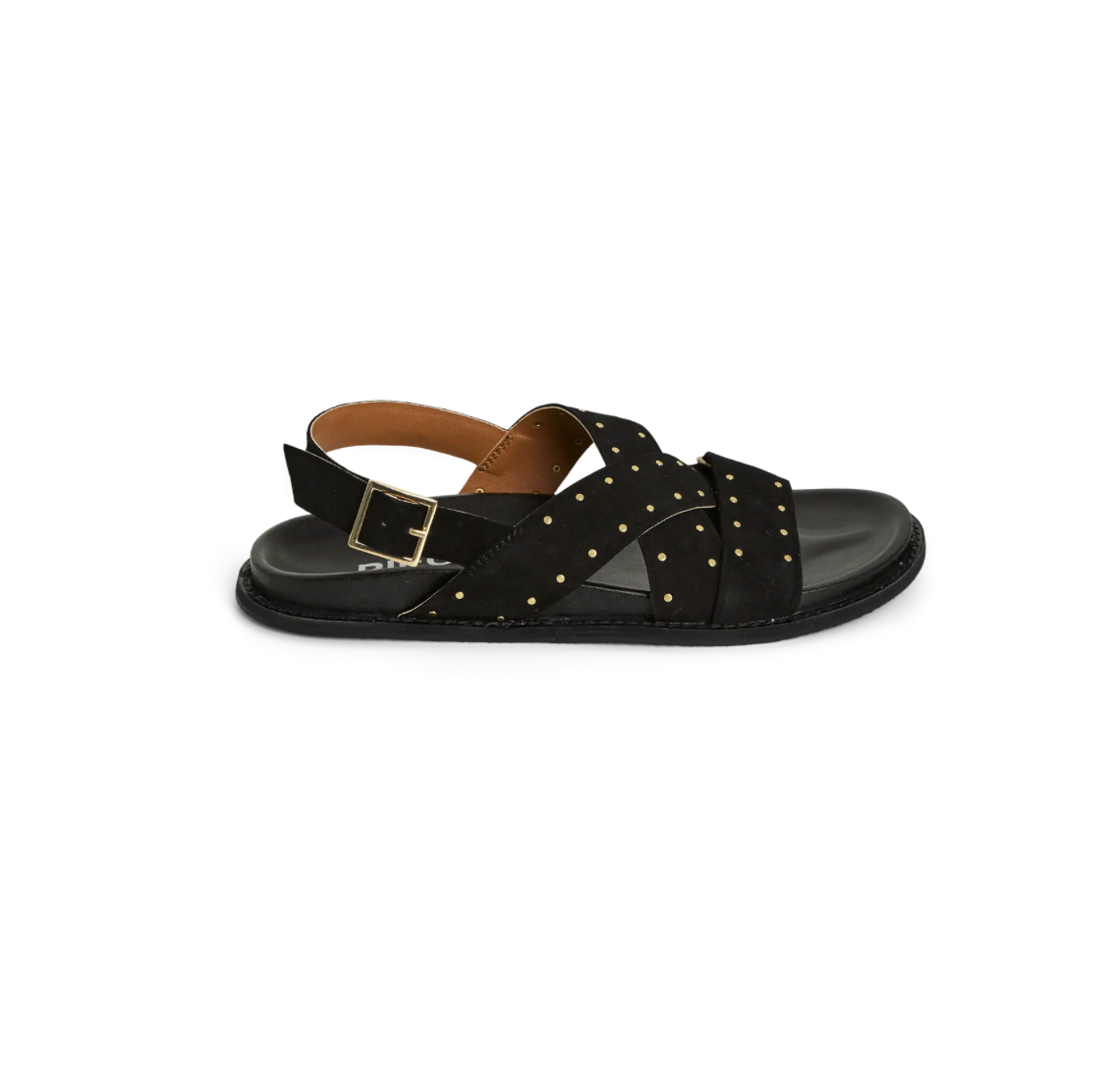 KELLA SUEDE SANDAL BLACK GOLD