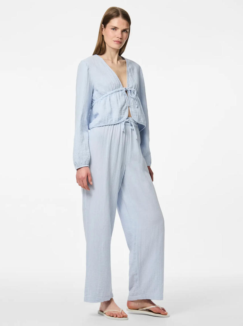ASTINA HIGH WAIST TROUSERS CASHMERE BLUE