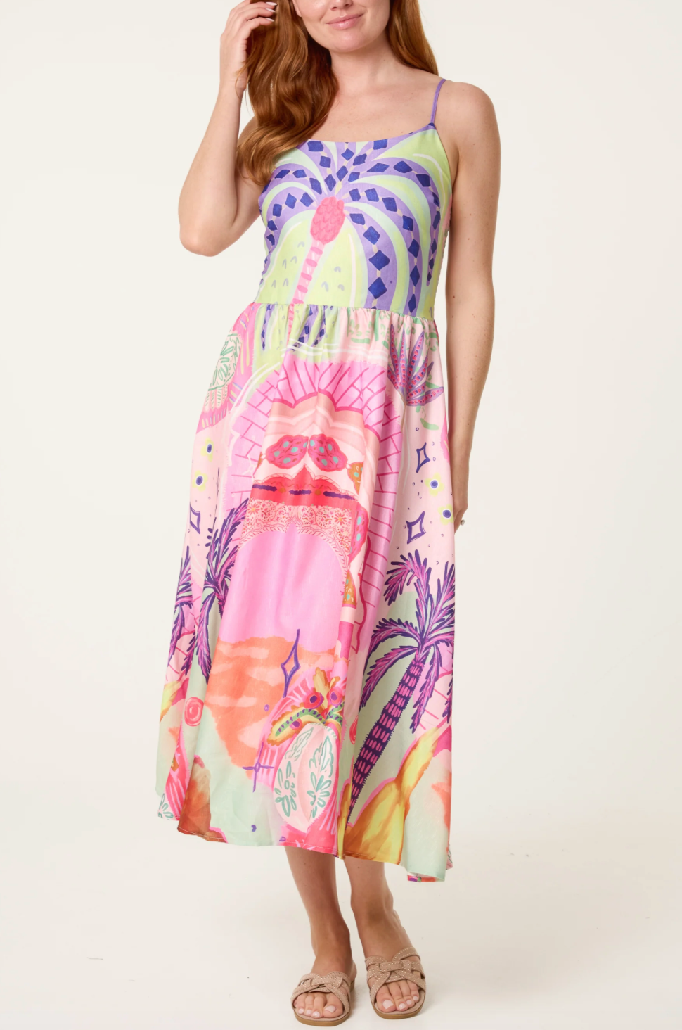 SUNSET CAMI MIDI DRESS