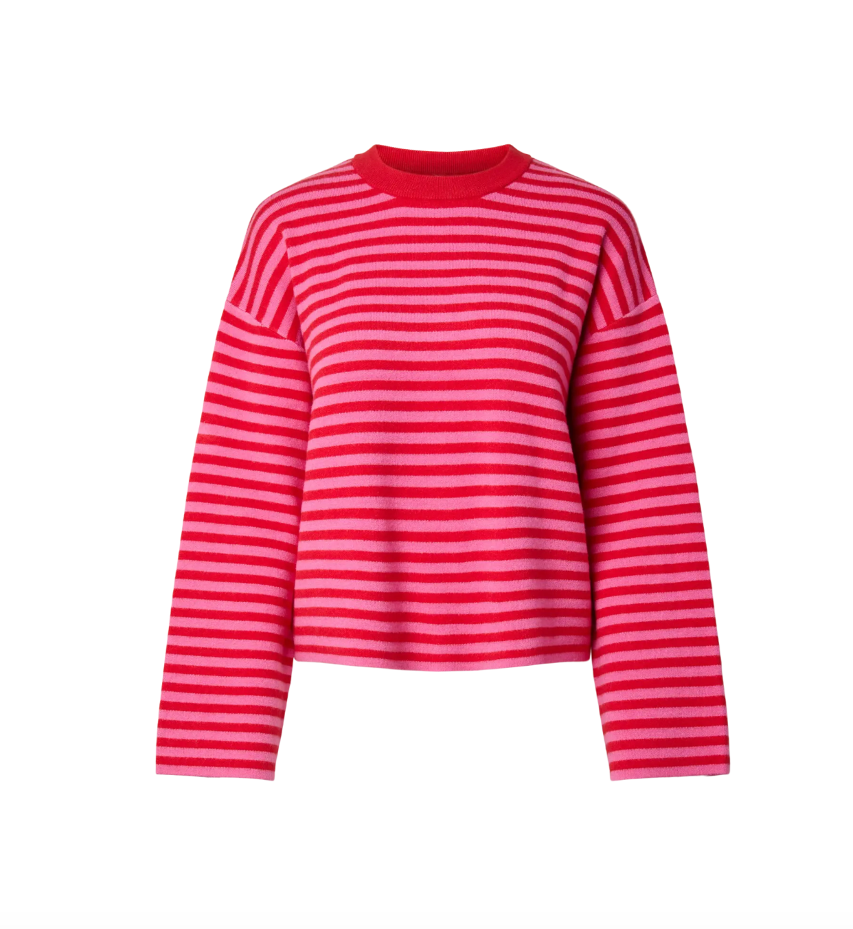 JASSY STRIPE LS FLAME SCARLET HOT PINK