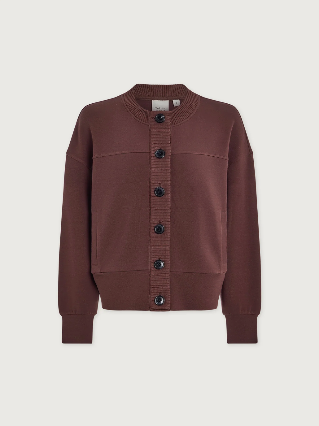 OLWEN BUTTON SWEAT MAHOGANY