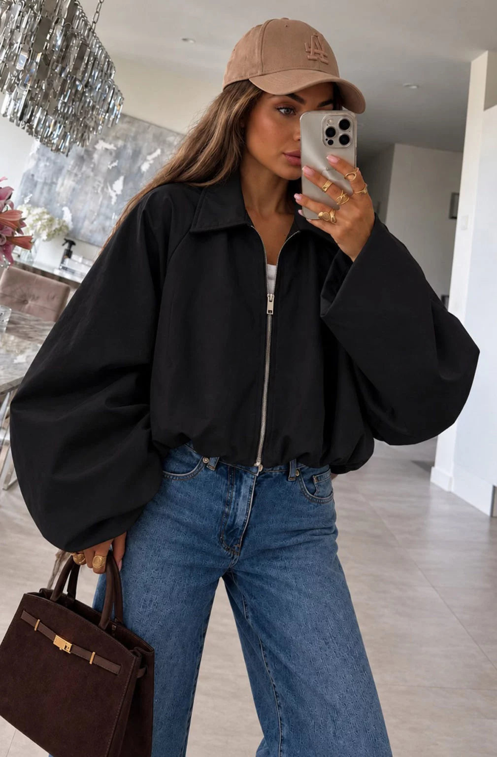 VEDA CROPPED JACKET BLACK
