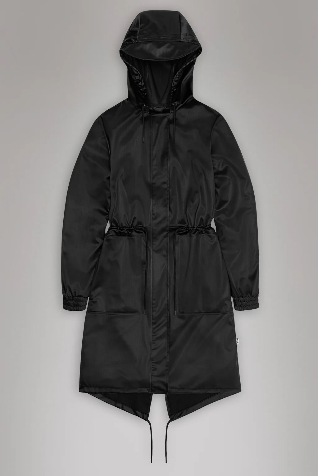 STRING PARKA BLACK GRAINED