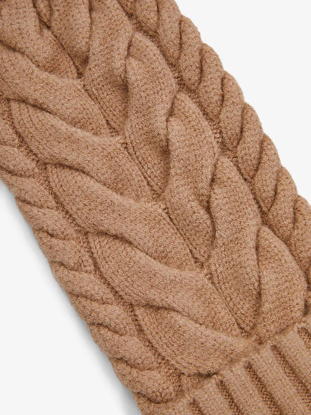 CHARLENE CABLE KNIT MITTEN PRALINE
