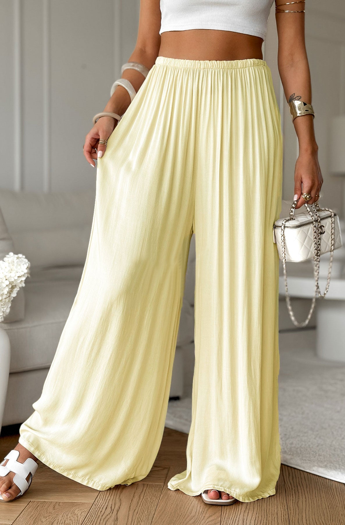 SILKY TROUSER BUTTER YELLOW