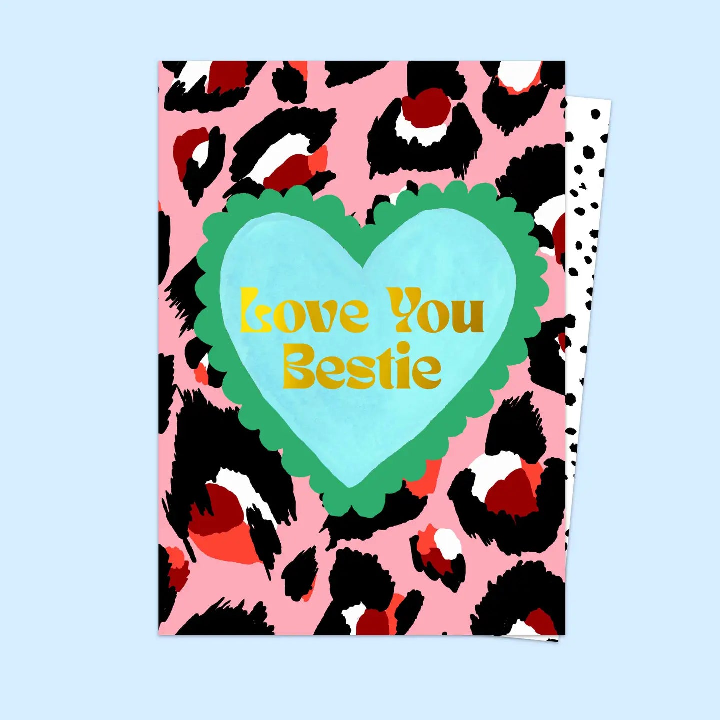 LOVE YOU BESTIE LEOPARD CARD