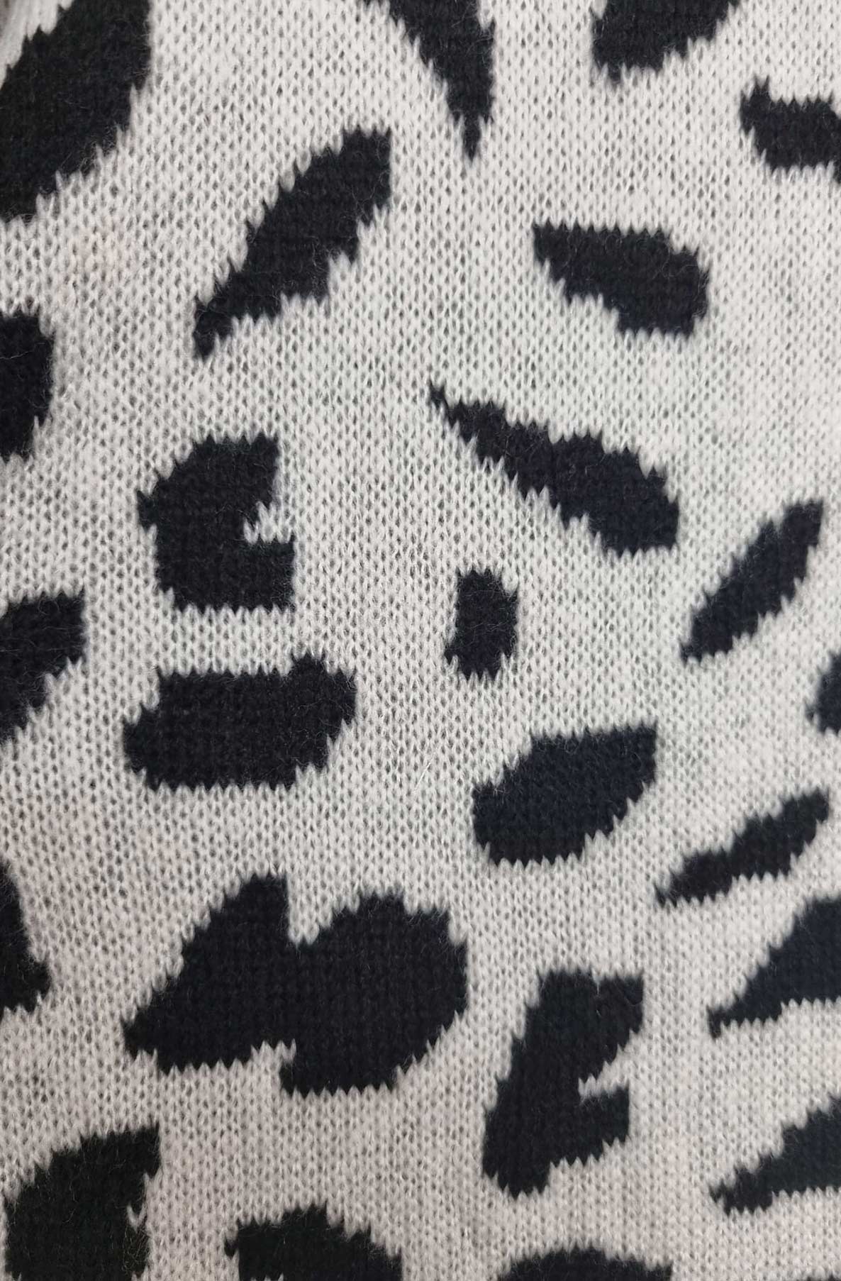 NELLY TIE CARDIGAN LEO IVORY WITH BLACK SPOTS