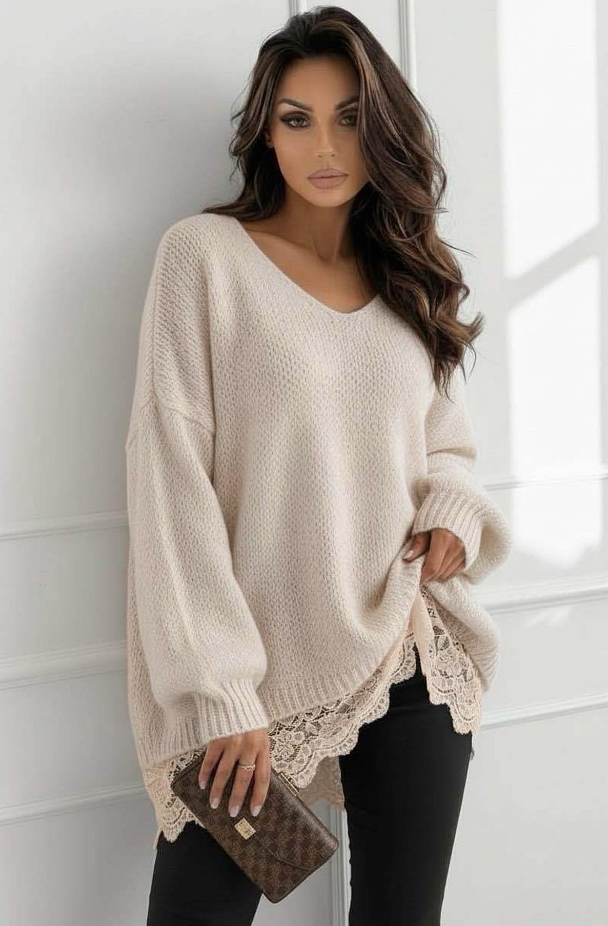 SOLAR LACE KNIT CREAM