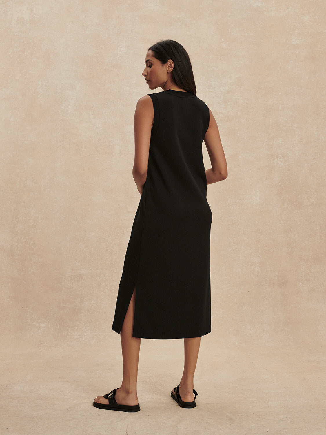 KYLER TANK MIDI DRESS BLACK