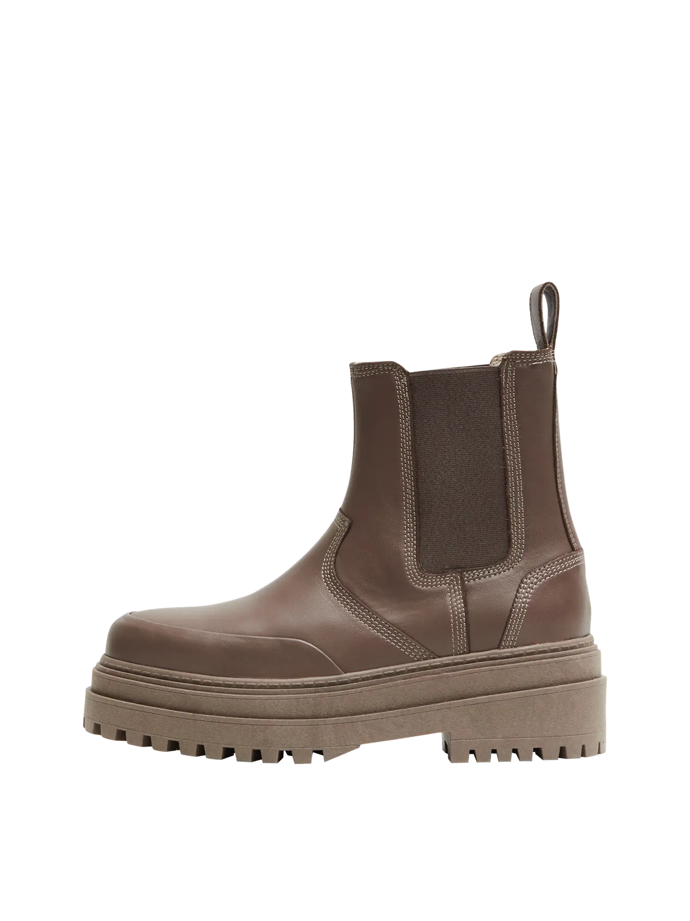 EMILY LEATHER CHELSEA BOOT ALMONDINE
