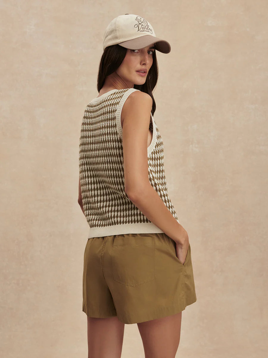 AURA KNIT TOP EGRET OLIVE