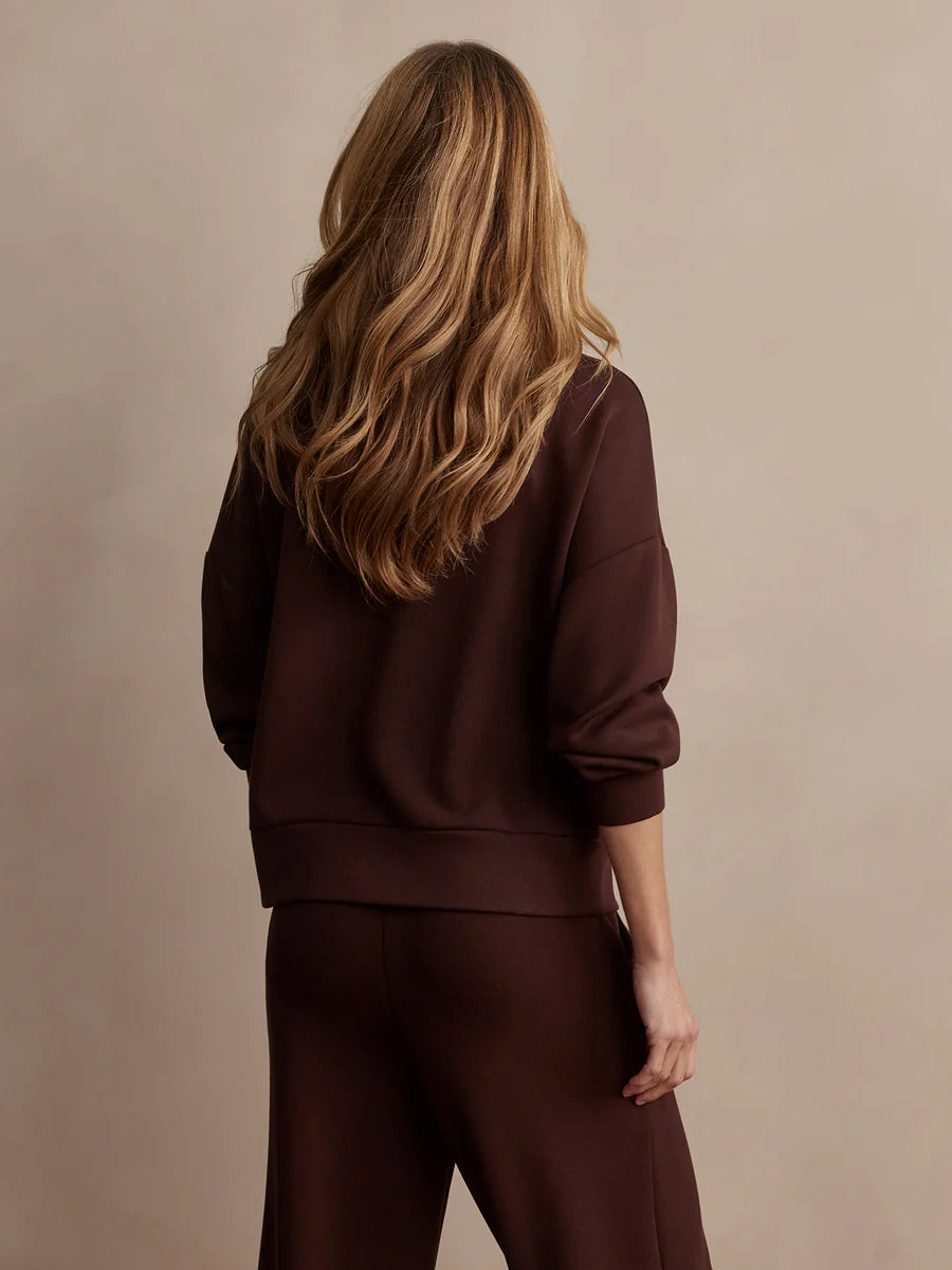 HAWLEY 1/2 ZIP COFFEE BEAN