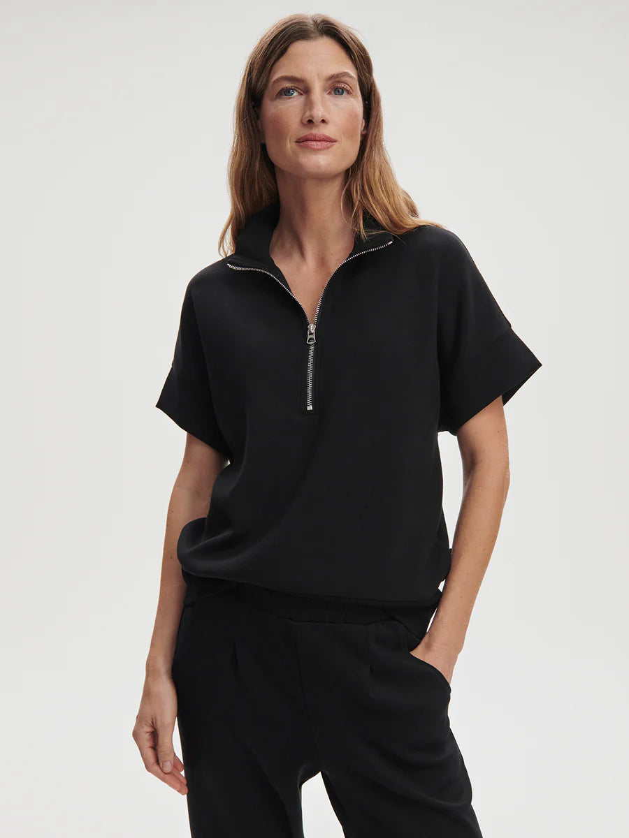 RITCHIE SS ZIP SWEAT BLACK