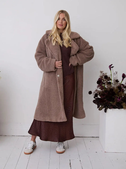 MYRA TEDDY COAT MINK