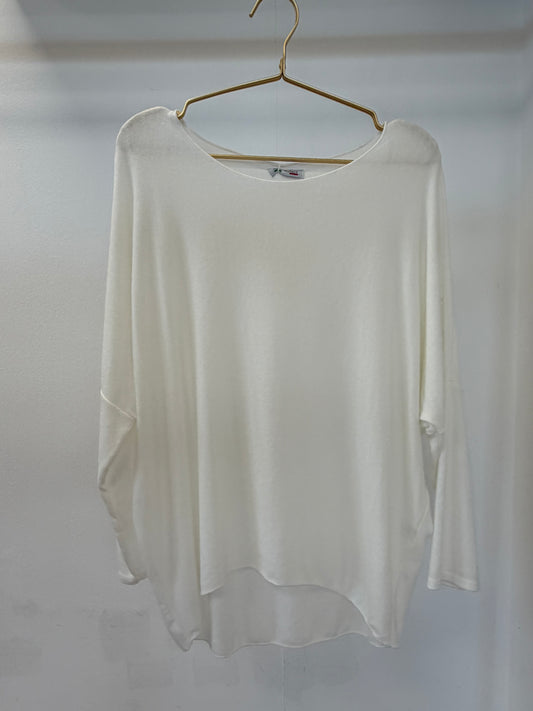 DAWN BASIC LONG SLEEVE KNIT WHITE