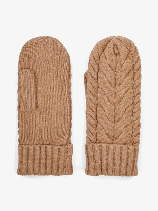 CHARLENE CABLE KNIT MITTEN PRALINE