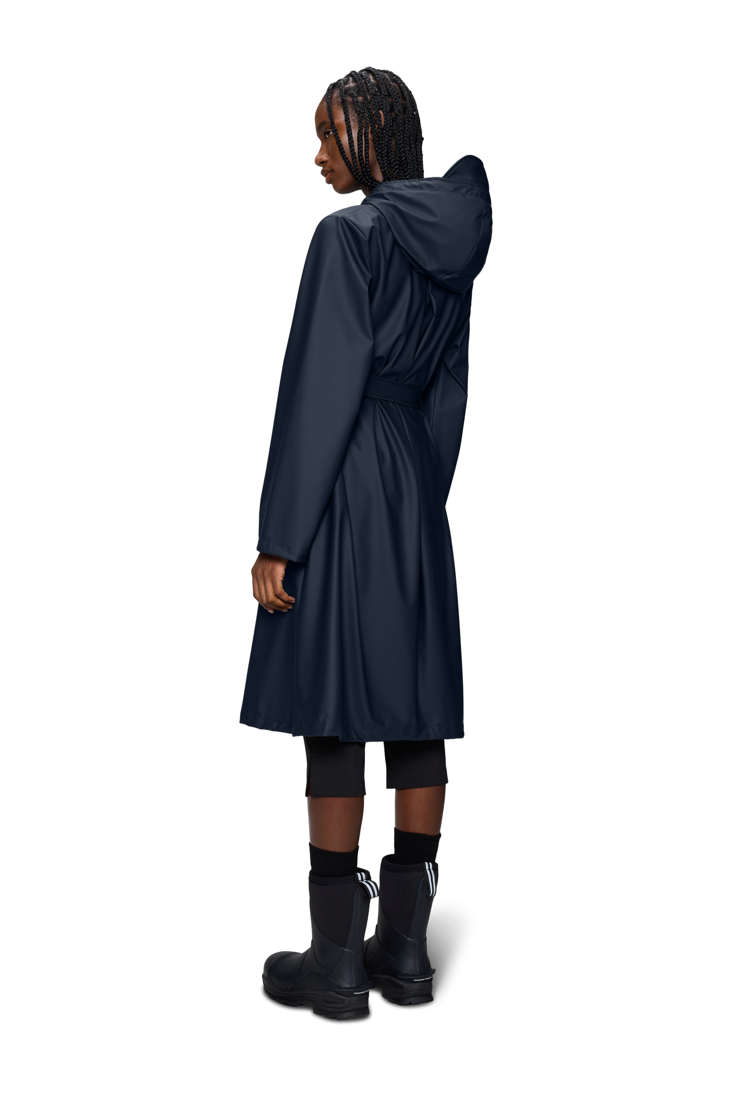 A-LINE LONGER JACKET NAVY